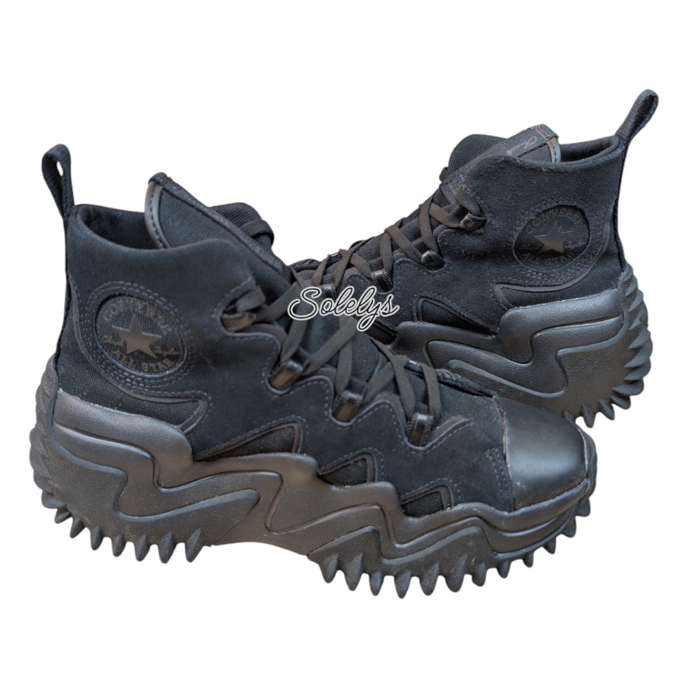 Converse Run Star Motion CX Workwear Triple Black Platform Sneaker Womens 8.5